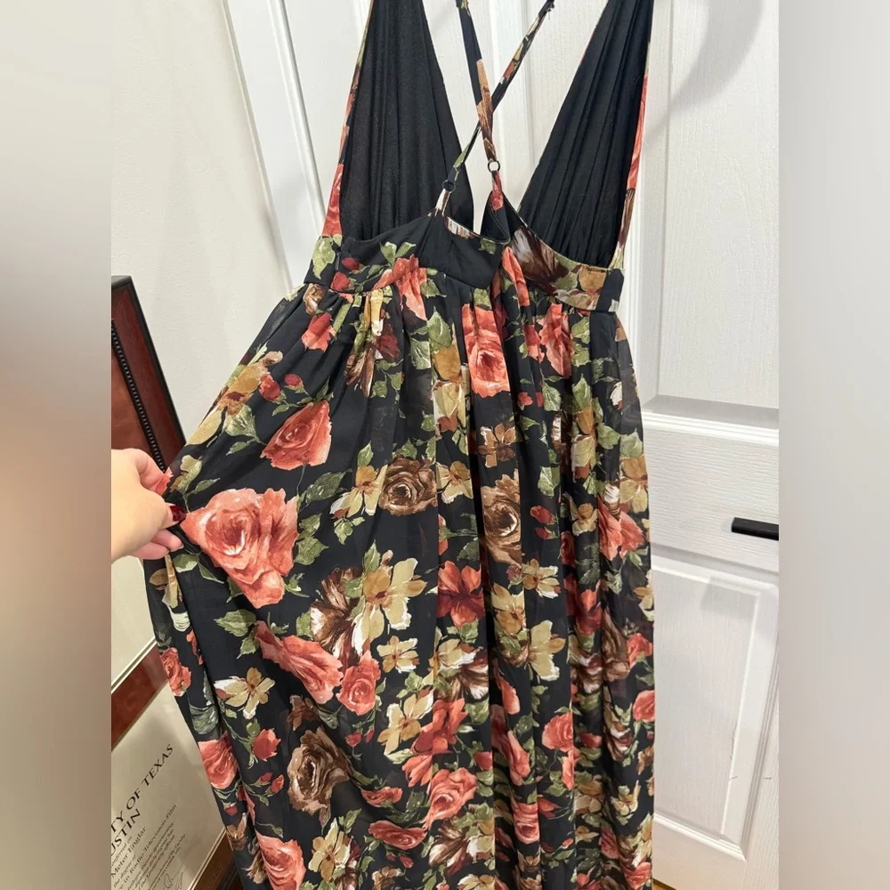 Floral Black Dress - Picture 4 of 6